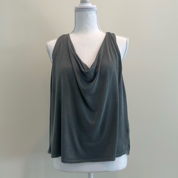 Truly Madly Deeply Tops - Truly Madly Deeply Gray Distressed Look Tank